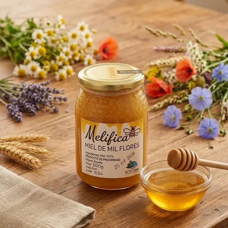 Miel cruda de milflores